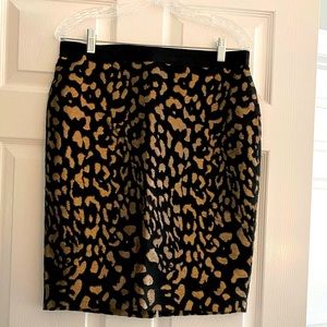 Ann Taylor Jacquard Printed Stretch Pencil Skirt